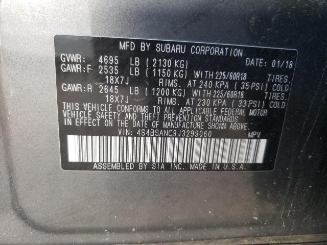 Photo 11 VIN: 4S4BSANC9J3299060 - SUBARU OUTBACK 2. 