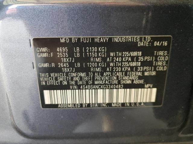 Photo 11 VIN: 4S4BSANCXG3340482 - SUBARU OUTBACK 