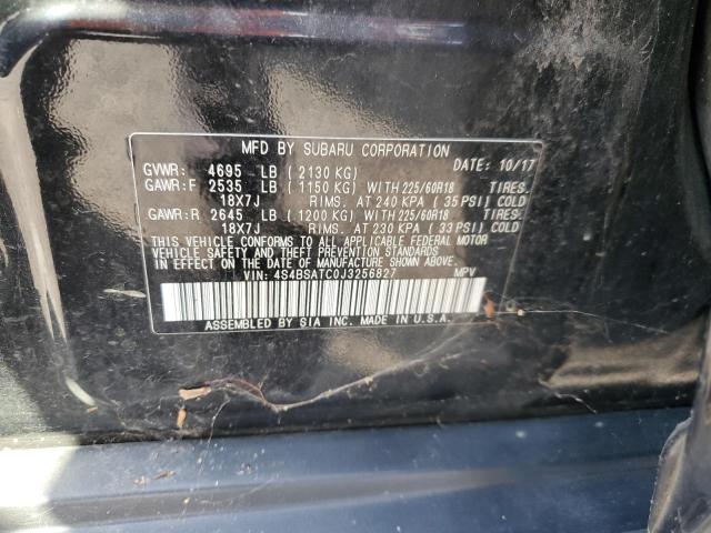 Photo 12 VIN: 4S4BSATC0J3256827 - SUBARU OUTBACK 