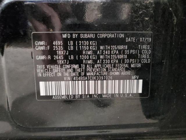 Photo 12 VIN: 4S4BSATC0K3397026 - SUBARU OUTBACK TO 