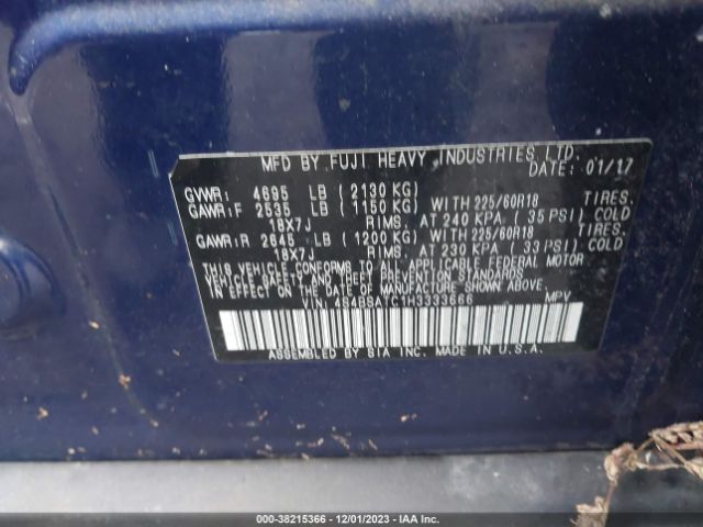 Photo 8 VIN: 4S4BSATC1H3333666 - SUBARU OUTBACK 