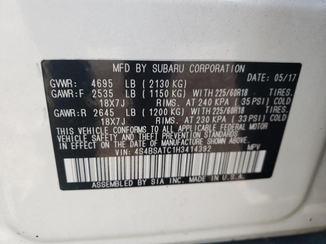 Photo 12 VIN: 4S4BSATC1H3414392 - SUBARU OUTBACK 