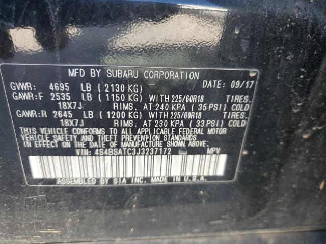 Photo 11 VIN: 4S4BSATC3J3237172 - SUBARU OUTBACK 