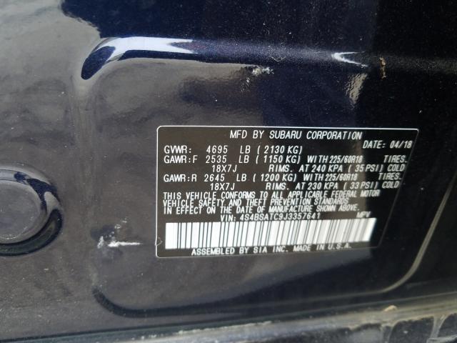 Photo 9 VIN: 4S4BSATC9J3357641 - SUBARU OUTBACK 