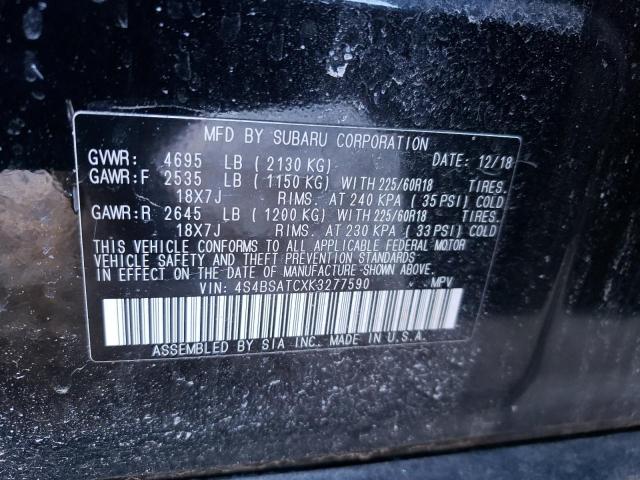 Photo 13 VIN: 4S4BSATCXK3277590 - SUBARU OUTBACK TO 