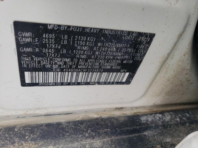 Photo 11 VIN: 4S4BSBAC9F3234874 - SUBARU OUTBACK 2. 