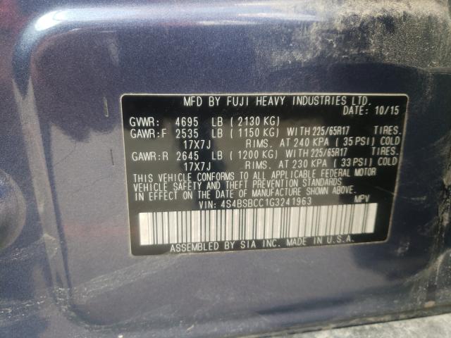 Photo 9 VIN: 4S4BSBCC1G3241963 - SUBARU OUTBACK 2. 