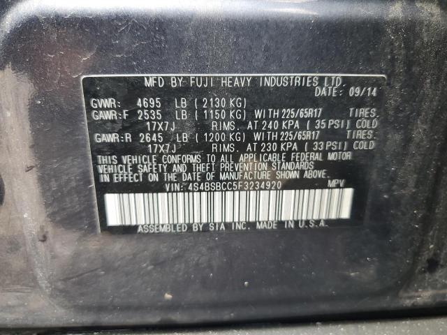 Photo 12 VIN: 4S4BSBCC5F3234920 - SUBARU OUTBACK 