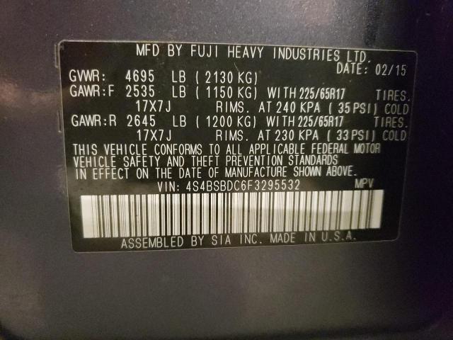 Photo 11 VIN: 4S4BSBDC6F3295532 - SUBARU OUTBACK 