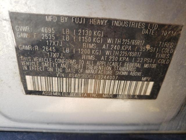 Photo 12 VIN: 4S4BSBDC7F3244007 - SUBARU OUTBACK 2. 