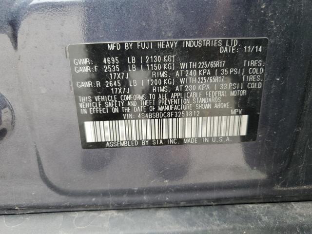 Photo 13 VIN: 4S4BSBDC8F3259812 - SUBARU OUTBACK 