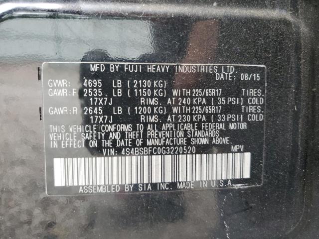 Photo 11 VIN: 4S4BSBFC0G3220520 - SUBARU OUTBACK 