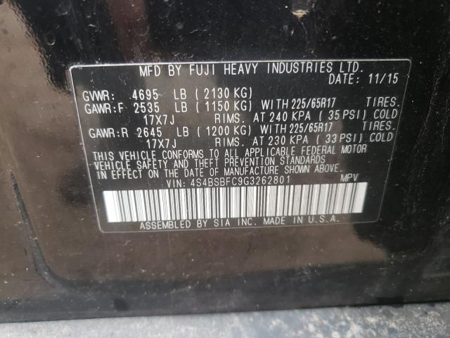 Photo 9 VIN: 4S4BSBFC9G3262801 - SUBARU OUTBACK 2. 