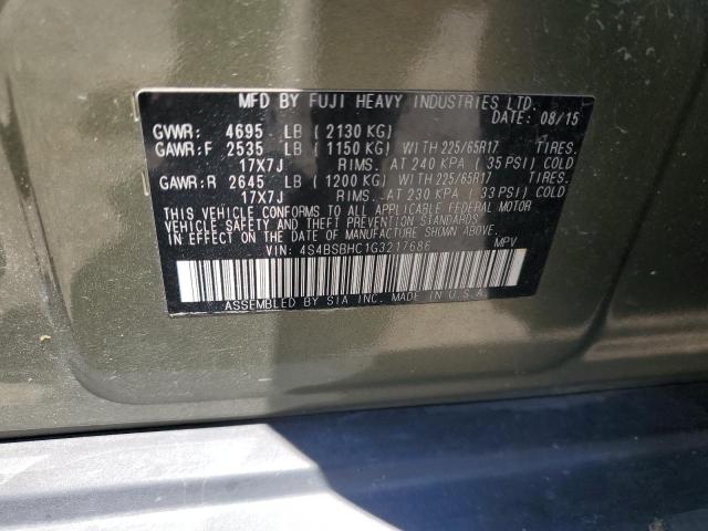 Photo 11 VIN: 4S4BSBHC1G3217686 - SUBARU OUTBACK 