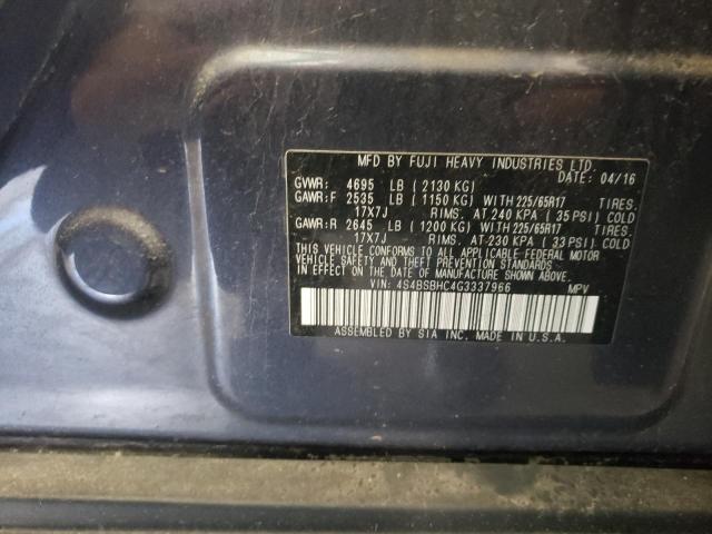 Photo 9 VIN: 4S4BSBHC4G3337966 - SUBARU OUTBACK 2. 