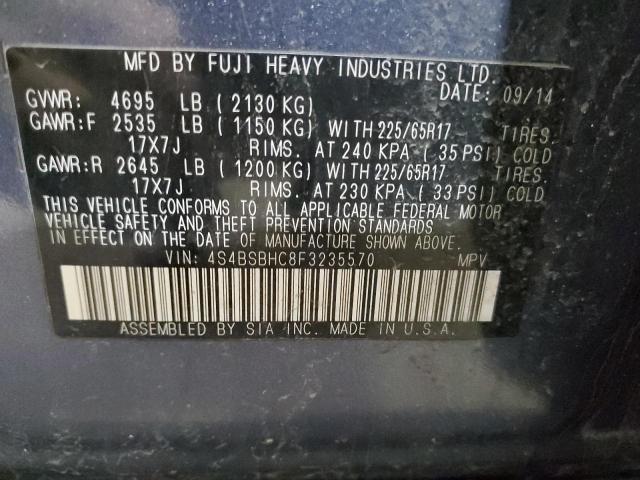 Photo 12 VIN: 4S4BSBHC8F3235570 - SUBARU OUTBACK 