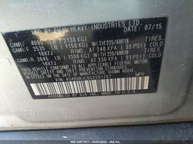 Photo 8 VIN: 4S4BSBJC6G3201767 - SUBARU OUTBACK 