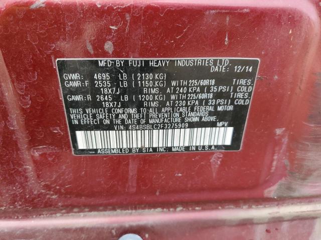 Photo 11 VIN: 4S4BSBLC2F3275909 - SUBARU OUTBACK 