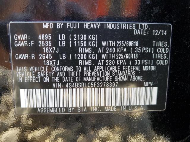 Photo 9 VIN: 4S4BSBLC5F3278397 - SUBARU OUTBACK 2. 