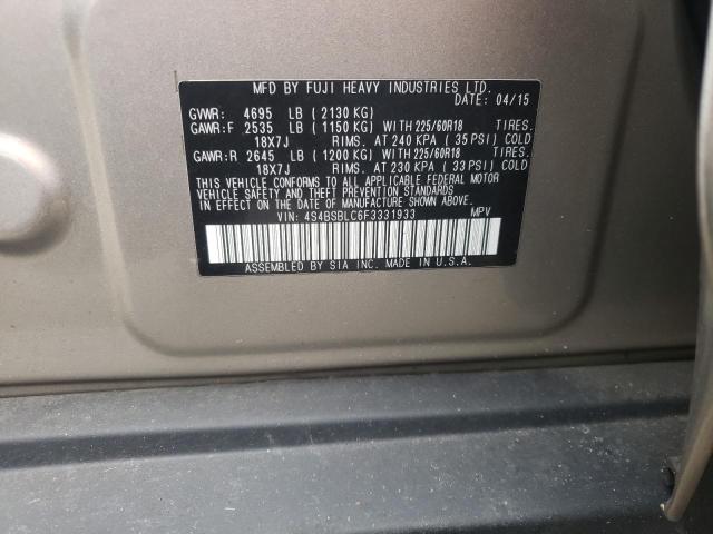 Photo 9 VIN: 4S4BSBLC6F3331933 - SUBARU OUTBACK 2. 