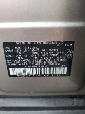 Photo 12 VIN: 4S4BSBNC1F3360012 - SUBARU OUTBACK 2. 