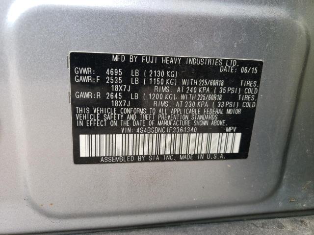 Photo 12 VIN: 4S4BSBNC1F3361340 - SUBARU OUTBACK 