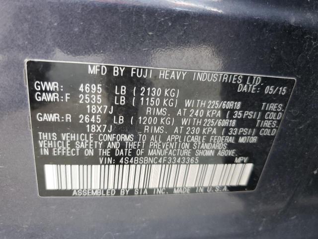 Photo 12 VIN: 4S4BSBNC4F3343365 - SUBARU OUTBACK 