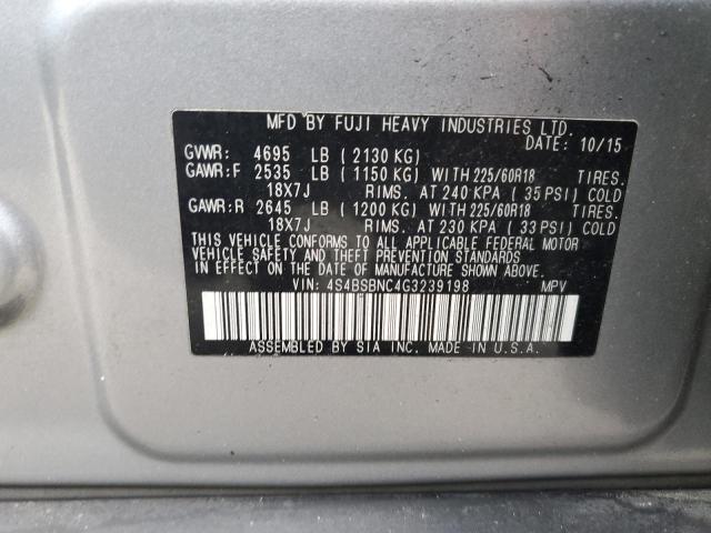 Photo 12 VIN: 4S4BSBNC4G3239198 - SUBARU OUTBACK 