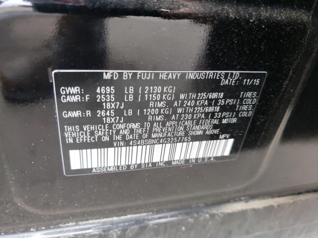 Photo 11 VIN: 4S4BSBNC4G3257765 - SUBARU OUTBACK 