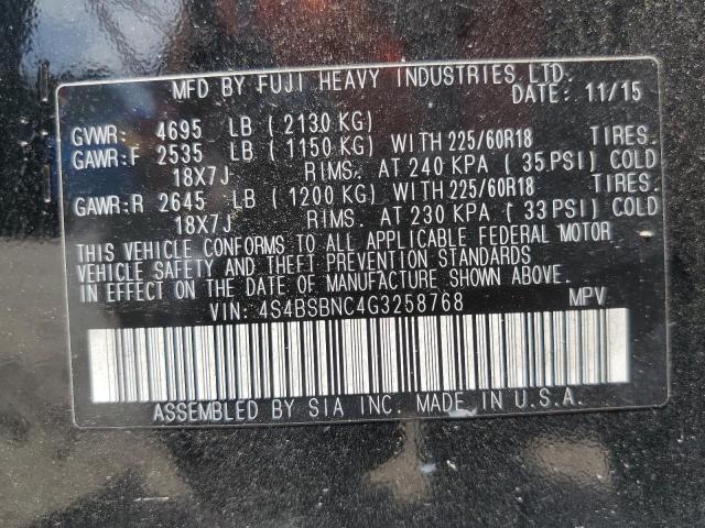 Photo 11 VIN: 4S4BSBNC4G3258768 - SUBARU OUTBACK 