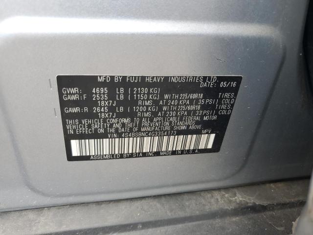 Photo 12 VIN: 4S4BSBNC4G3354173 - SUBARU OUTBACK 