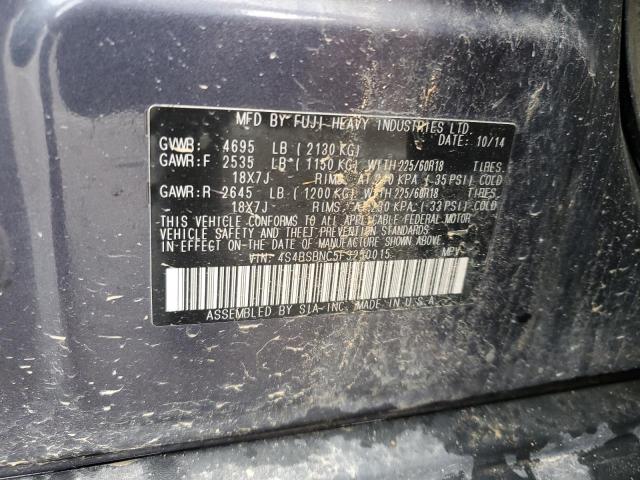 Photo 11 VIN: 4S4BSBNC5F3250015 - SUBARU OUTBACK 