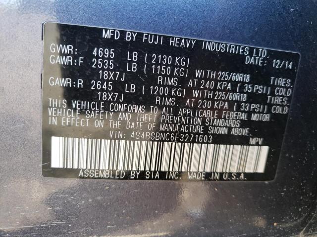 Photo 11 VIN: 4S4BSBNC6F3271603 - SUBARU OUTBACK 2. 