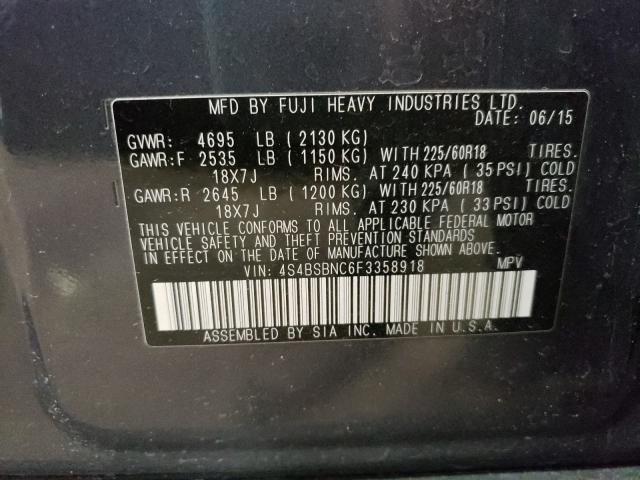 Photo 9 VIN: 4S4BSBNC6F3358918 - SUBARU OUTBACK 