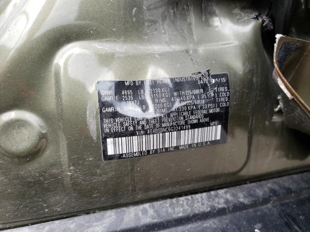 Photo 9 VIN: 4S4BSBNC6G3241499 - SUBARU OUTBACK 