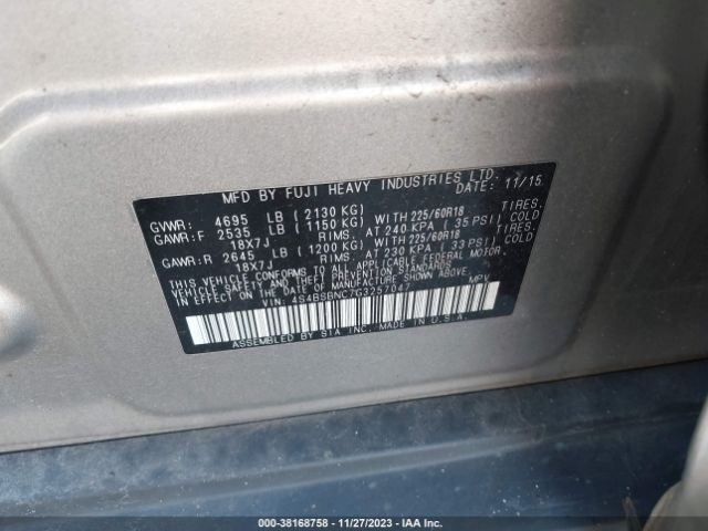 Photo 8 VIN: 4S4BSBNC7G3257047 - SUBARU OUTBACK 