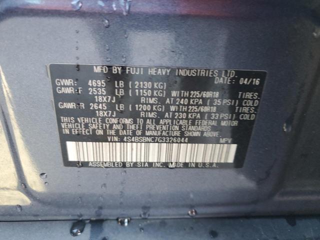 Photo 12 VIN: 4S4BSBNC7G3326044 - SUBARU OUTBACK 