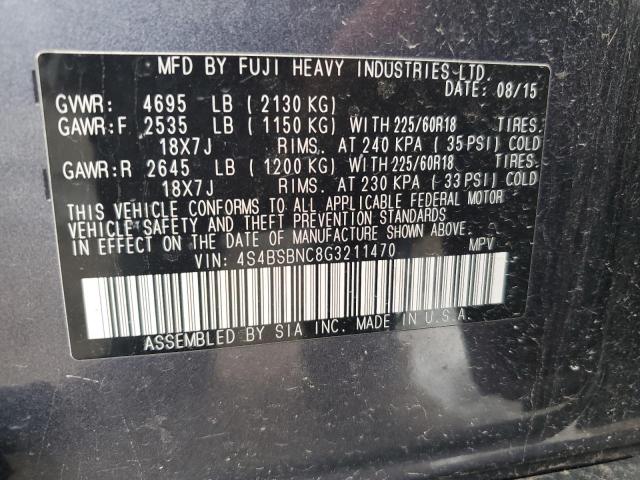 Photo 12 VIN: 4S4BSBNC8G3211470 - SUBARU OUTBACK 2. 