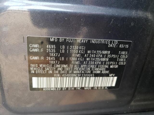 Photo 12 VIN: 4S4BSBNC9F3309065 - SUBARU OUTBACK 2. 