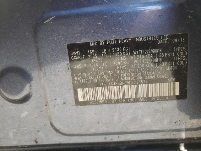 Photo 11 VIN: 4S4BSBNC9G3231534 - SUBARU OUTBACK 2. 