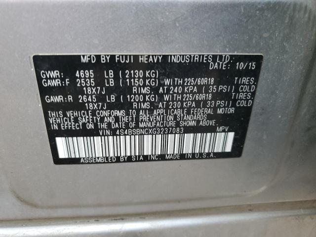 Photo 12 VIN: 4S4BSBNCXG3237083 - SUBARU OUTBACK 