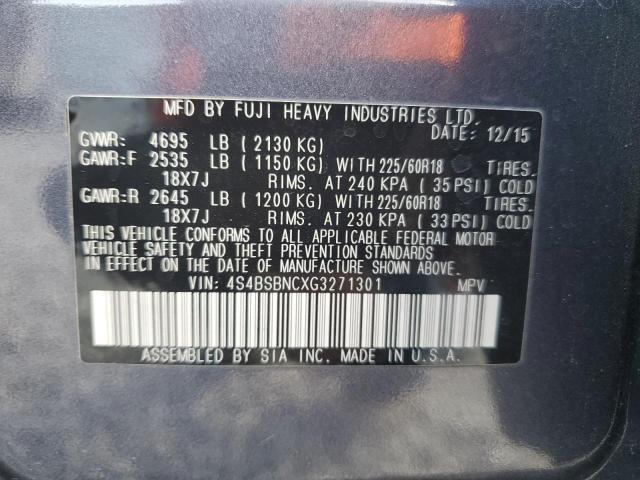 Photo 12 VIN: 4S4BSBNCXG3271301 - SUBARU OUTBACK 