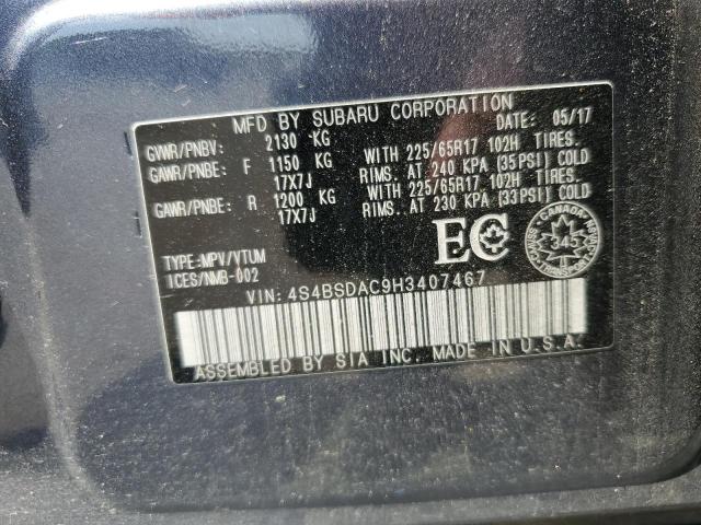 Photo 12 VIN: 4S4BSDAC9H3407467 - SUBARU OUTBACK 2. 