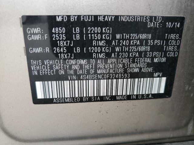 Photo 12 VIN: 4S4BSENC0F3248593 - SUBARU OUTBACK 