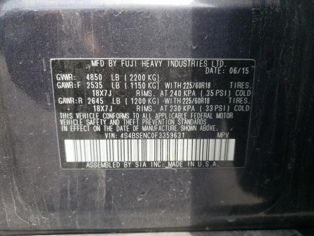 Photo 9 VIN: 4S4BSENC0F3359631 - SUBARU OUTBACK 3. 