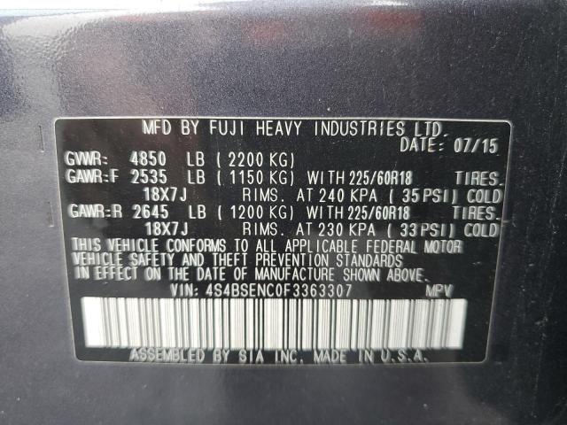 Photo 12 VIN: 4S4BSENC0F3363307 - SUBARU OUTBACK 3. 