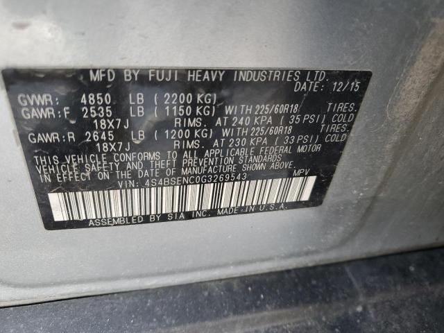 Photo 11 VIN: 4S4BSENC0G3269543 - SUBARU OUTBACK 