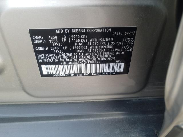 Photo 9 VIN: 4S4BSENC0H3386072 - SUBARU OUTBACK 3. 