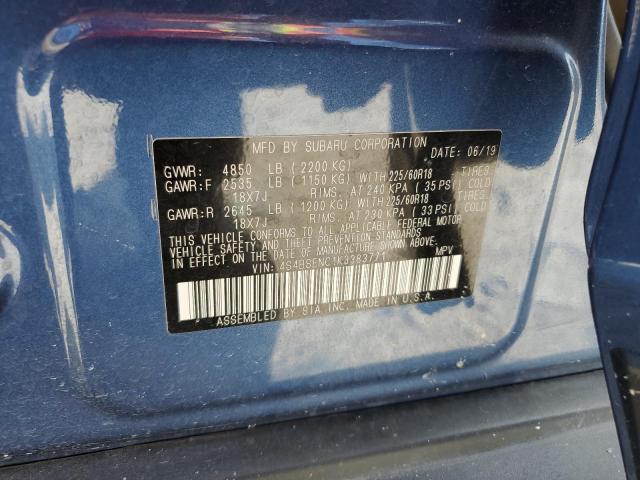 Photo 9 VIN: 4S4BSENC1K3383771 - SUBARU OUTBACK 3. 