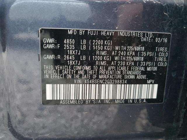 Photo 12 VIN: 4S4BSENC2G3298834 - SUBARU OUTBACK 3. 